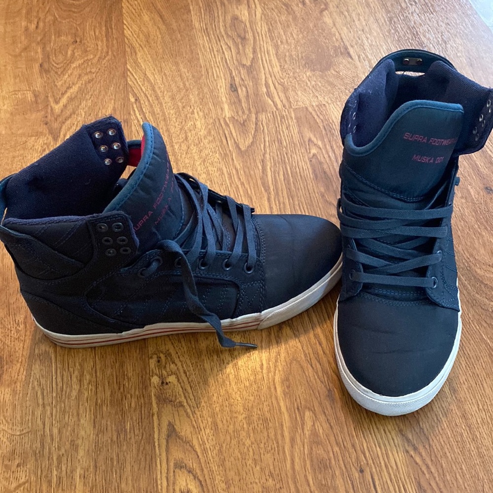 Supra navy and pink high tops